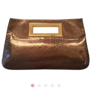 Michael Kors Berkley Bronze Large Clutch Used ONCE