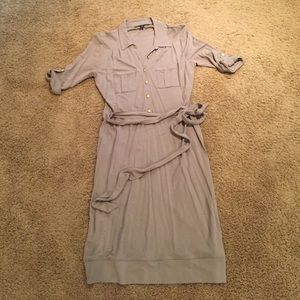 Gray banana republic shirt dress