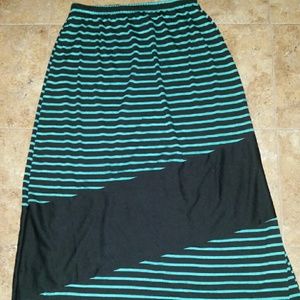 Long Striped Maxi skirt