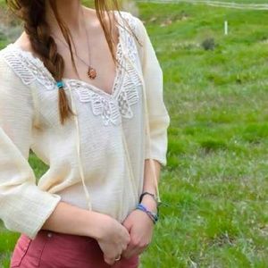 White free people blouse
