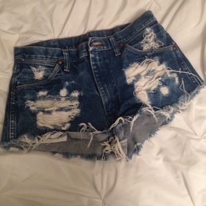 Wrangler High-Waisted Jean Shorts.