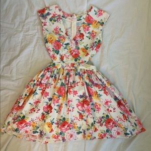 Floral Cut-Out Dress