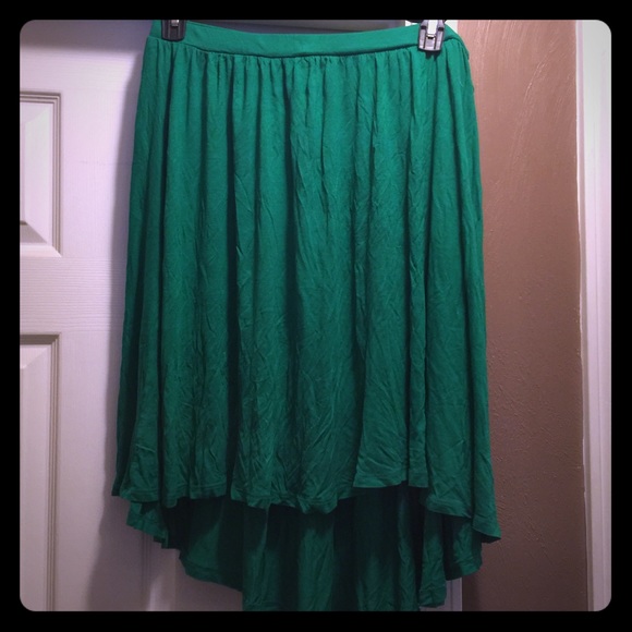 Emerald green high low skirt. Never worn