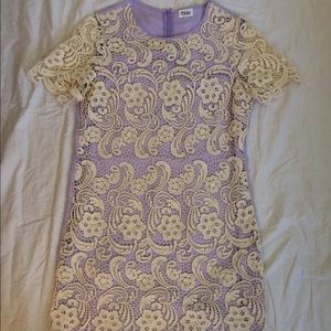 Lace Overlay Lavender Dress