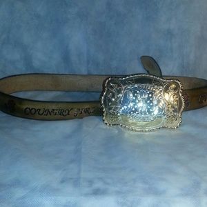 Country Girl Belt & 'H' Belt Buckle