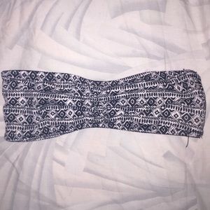 Aztec Black and white bandeau