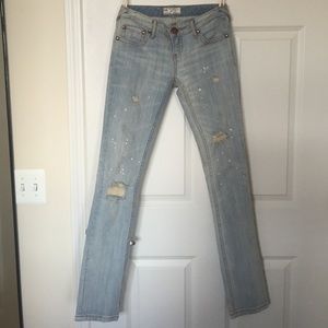 Free People Skinny Destroyed jeans