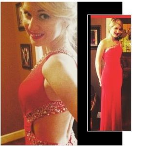 Stunning red evening gown