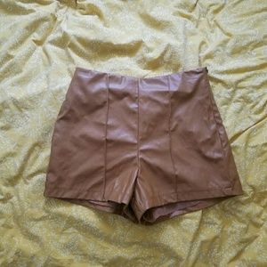 Faux Leather Shorts