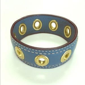 Coach Teal Leather Bracelet