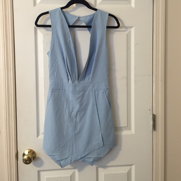 Open back skort romper