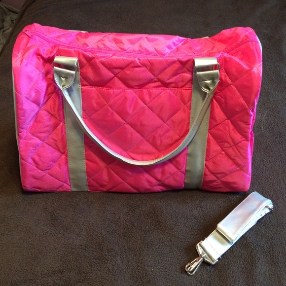 Pink Quilted Duffle