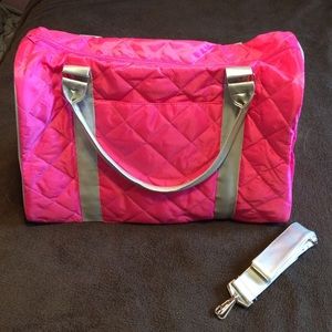 Pink Quilted Duffle