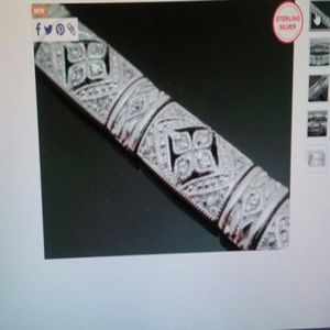 Beautiful 7" Sterling Silver and 1 Ctw White Topaz Bracelet