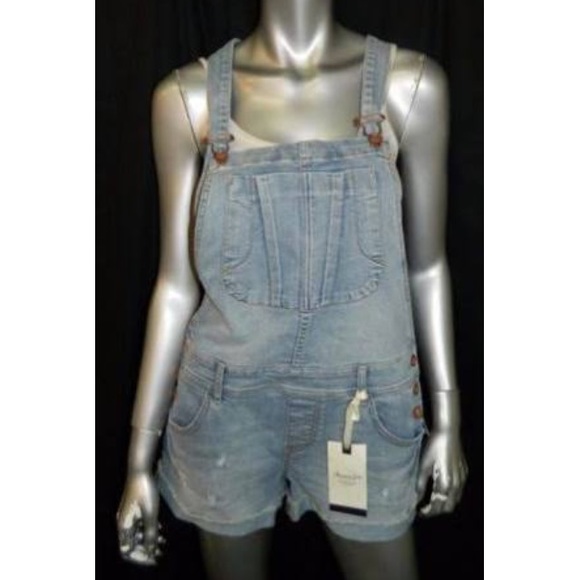 American rag denim overall shorts