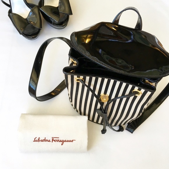Salvatore Ferragamo Handbags - Salvatore Ferragamo Striped Backpack