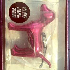 Victoria's secret pink dog mini ornament
