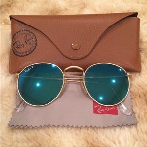 Round Blue lens Polarized Ray-Bans