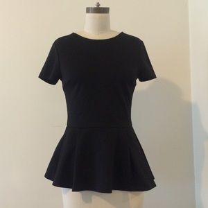 Short Sleeve Peplum Top