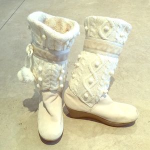 White Winter Booties