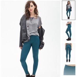 Forever 21 teal leggings