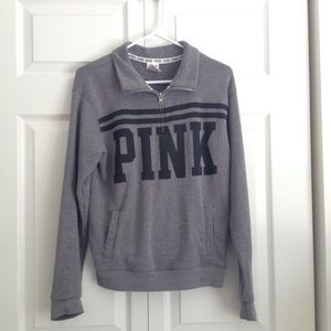 NEED GONE! Gray Pink half zip