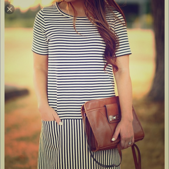 Madewell striped shift dress