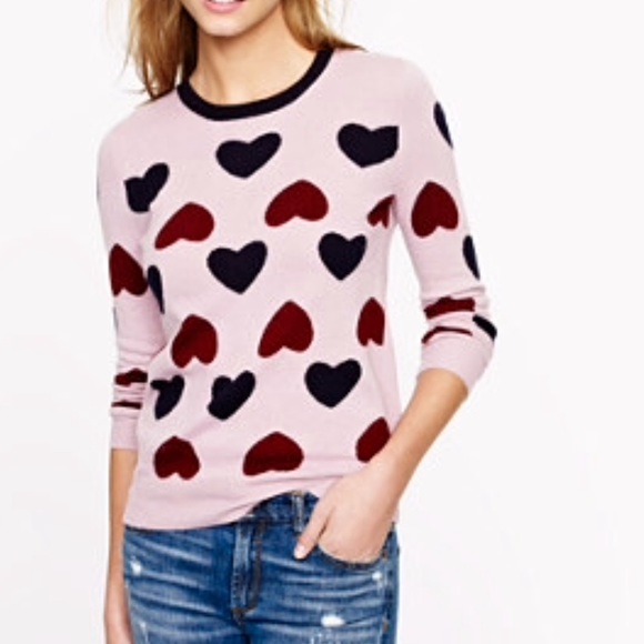 J. Crew heart sweater