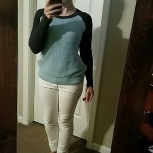 Blue and grey sweater