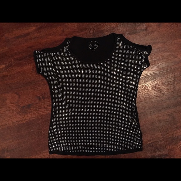 Punk Black Embellished Shirt