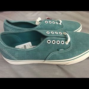 Turquoise vans women's size 12