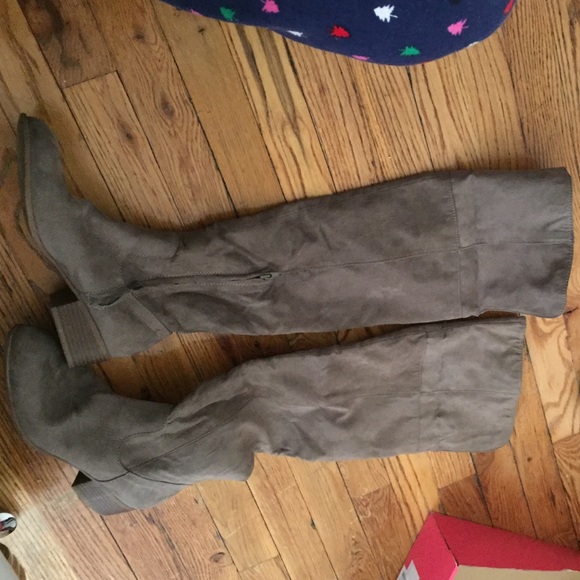 Taupe Knee High Boots