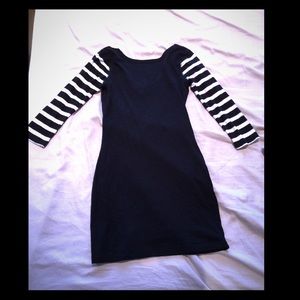 Casual 3/4 sleeve cotton dress