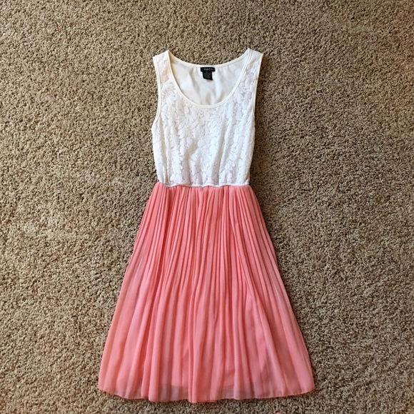 White and Pink Mini Dress