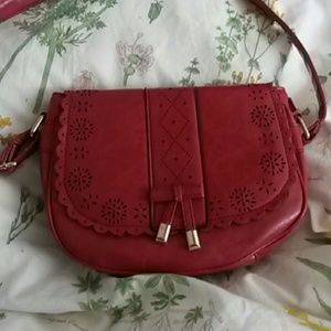 Red Leather crossbody bag