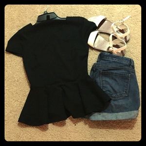 Black Peplum Top