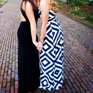 Vineyard Vines nautical maxi formal dress size 8