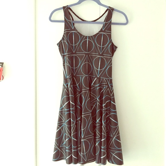 BlackMilk Deathly Hallows Reversible Skater Dress