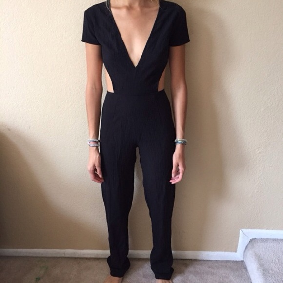 Reformation Morelle Jumpsuit Blac, size XXS