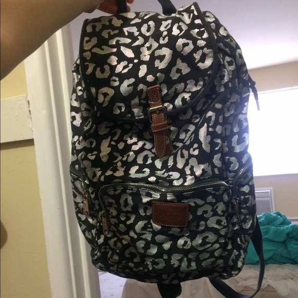 VS PINK holographic cheetah backpack