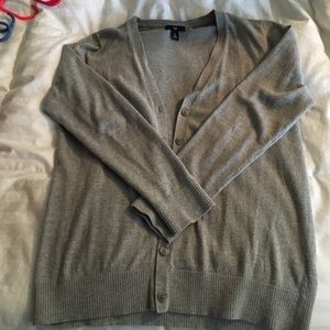 Long grey cardigan