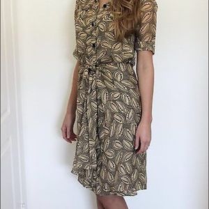 Vintage DVF 80s Silk Wrap Dress