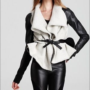 NWT Sachin + Babi leather and shearling jacket .