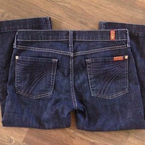 NWOT 7FAM Dojo Cropped Jeans Size 29