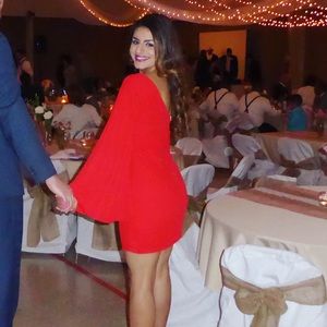 Beautiful bright red cocktail dress