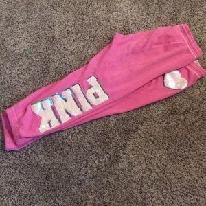 Pink sequin joggers