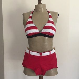 NIKE sport swim suit 2 piece ! Sz 6 Excellent!