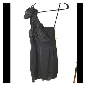 BCBG One Shoulder Black Cocktail Dress