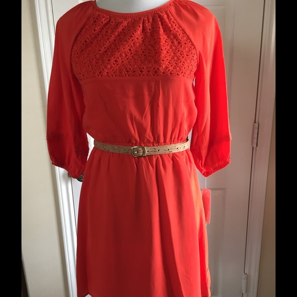 Copper Key Dresses & Skirts - Red Embroidered Dress