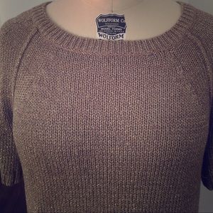 J.Crew Short Sleeve Gold Metallic Sweater